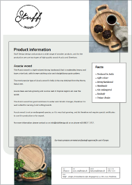 Product info - Acacia wood – 119kb